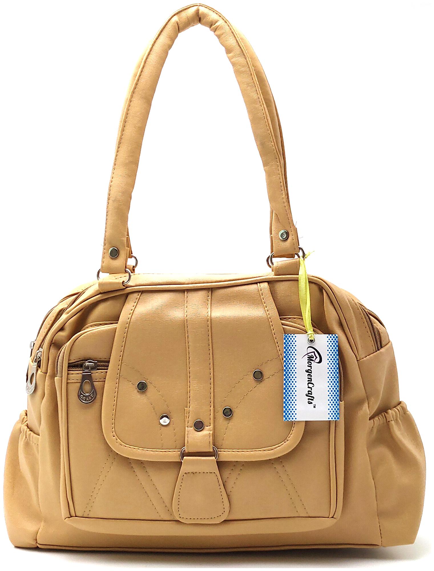 

MORGENCRAFTS Beige PU Shoulder Bag