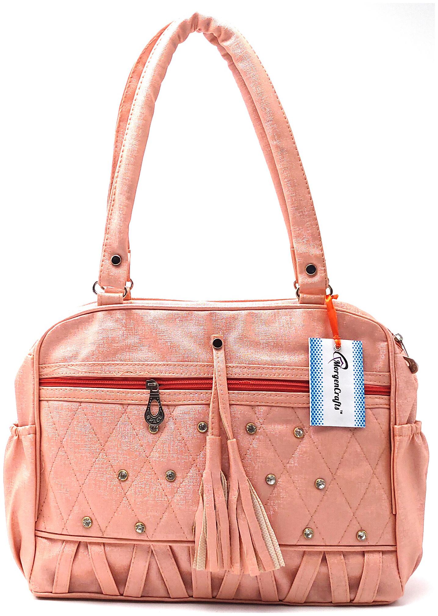 

MORGENCRAFTS Pink PU Shoulder Bag