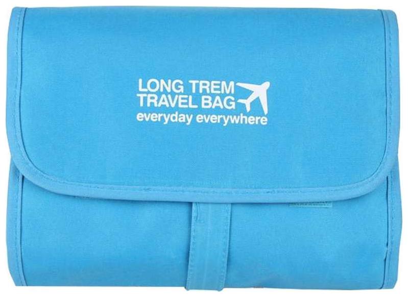 

Multipurpose Vanity Case - Long Trem Travel Bag Organizer Make-up Accessories Cosmetics Storage Bag - Blue colour