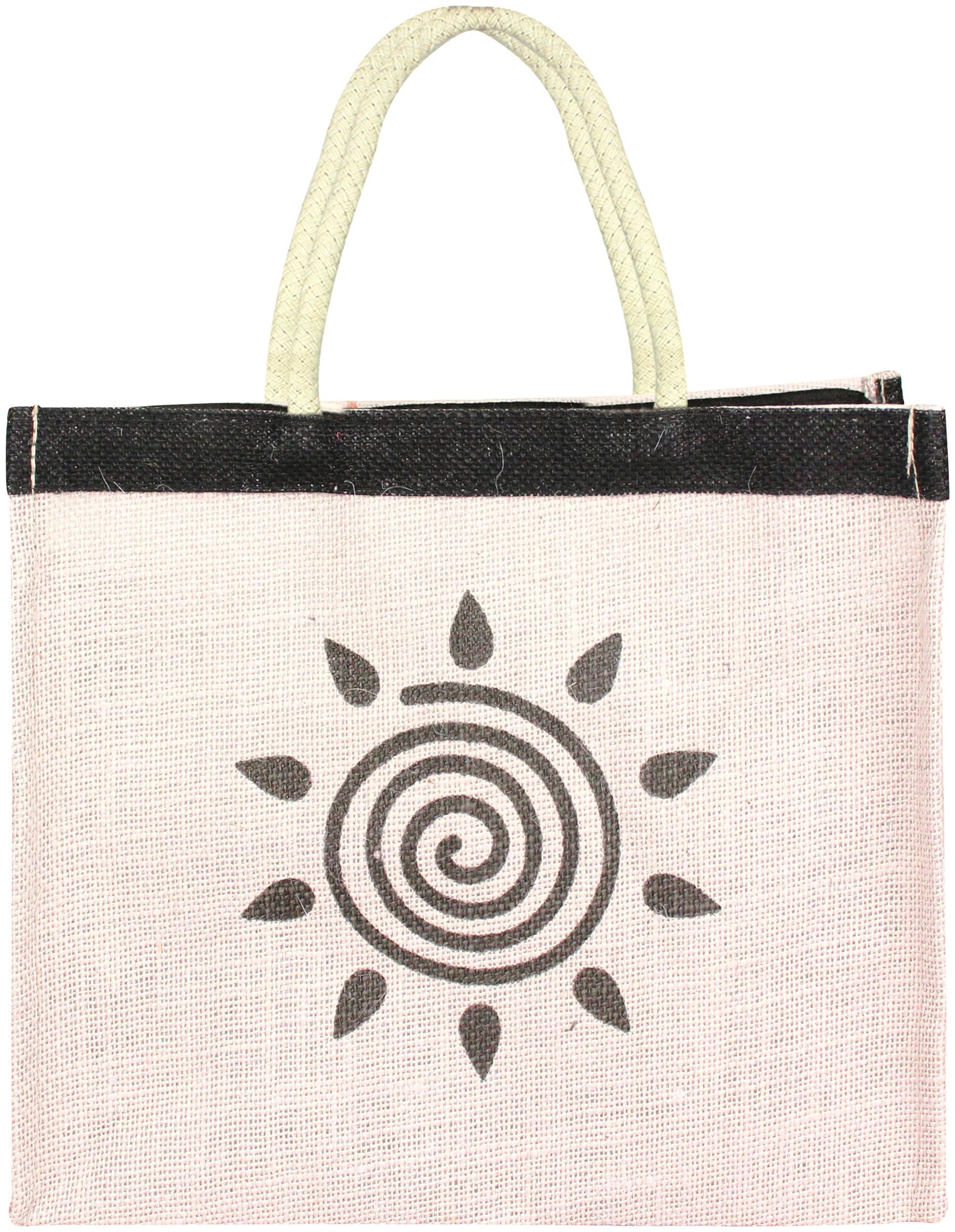 

Neska Moda Unisex Solid Jute - Tote Bag Pink