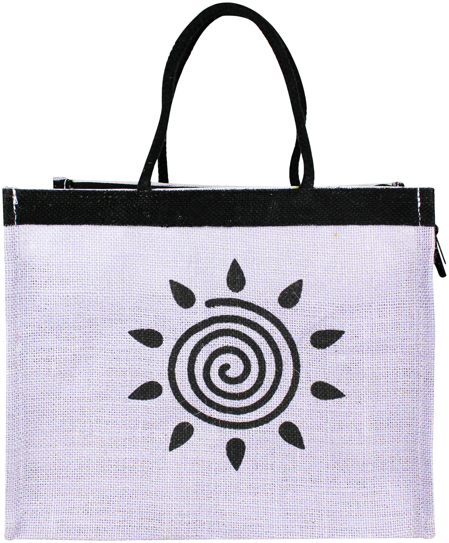 

Neska Moda Unisex Solid Jute - Tote Bag Purple