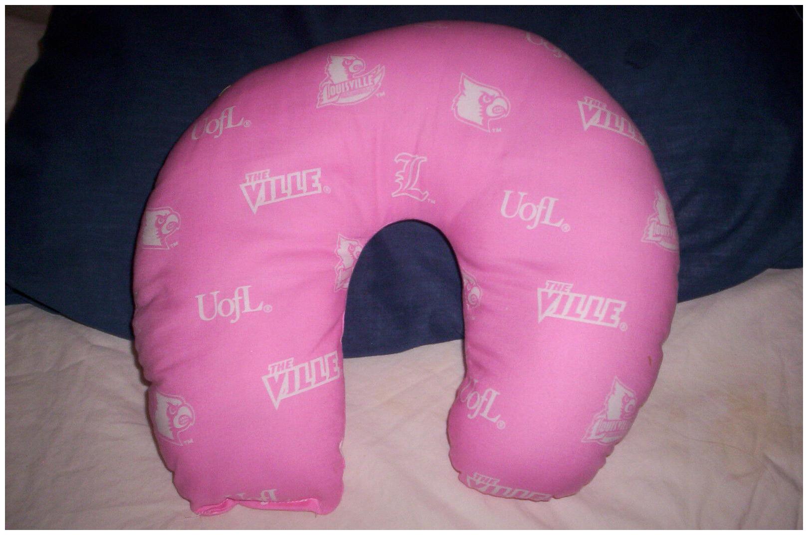 

New boys girls pink University of Louisville washable cotton neck pillow