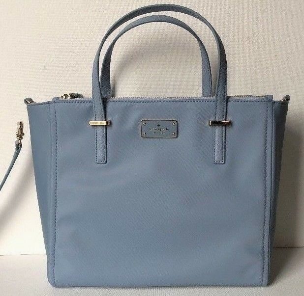 

New Kate Spade New York Alyse Wilson Road Nylon handbag Cloud cover