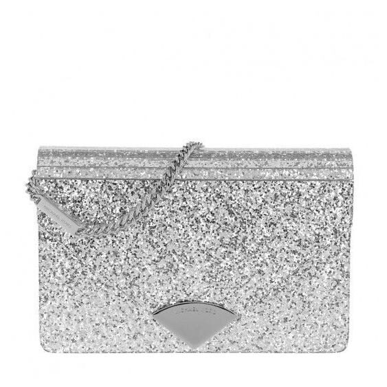 michael kors silver glitter wallet
