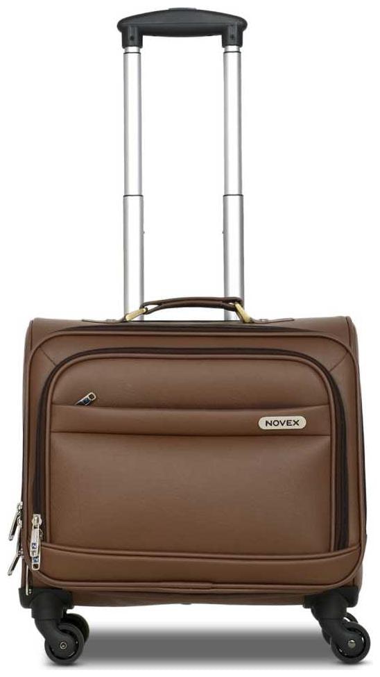 

Novex Laptop Trolley Bag Cabin Size Overnighters Bag ( Brown 4 Wheels )
