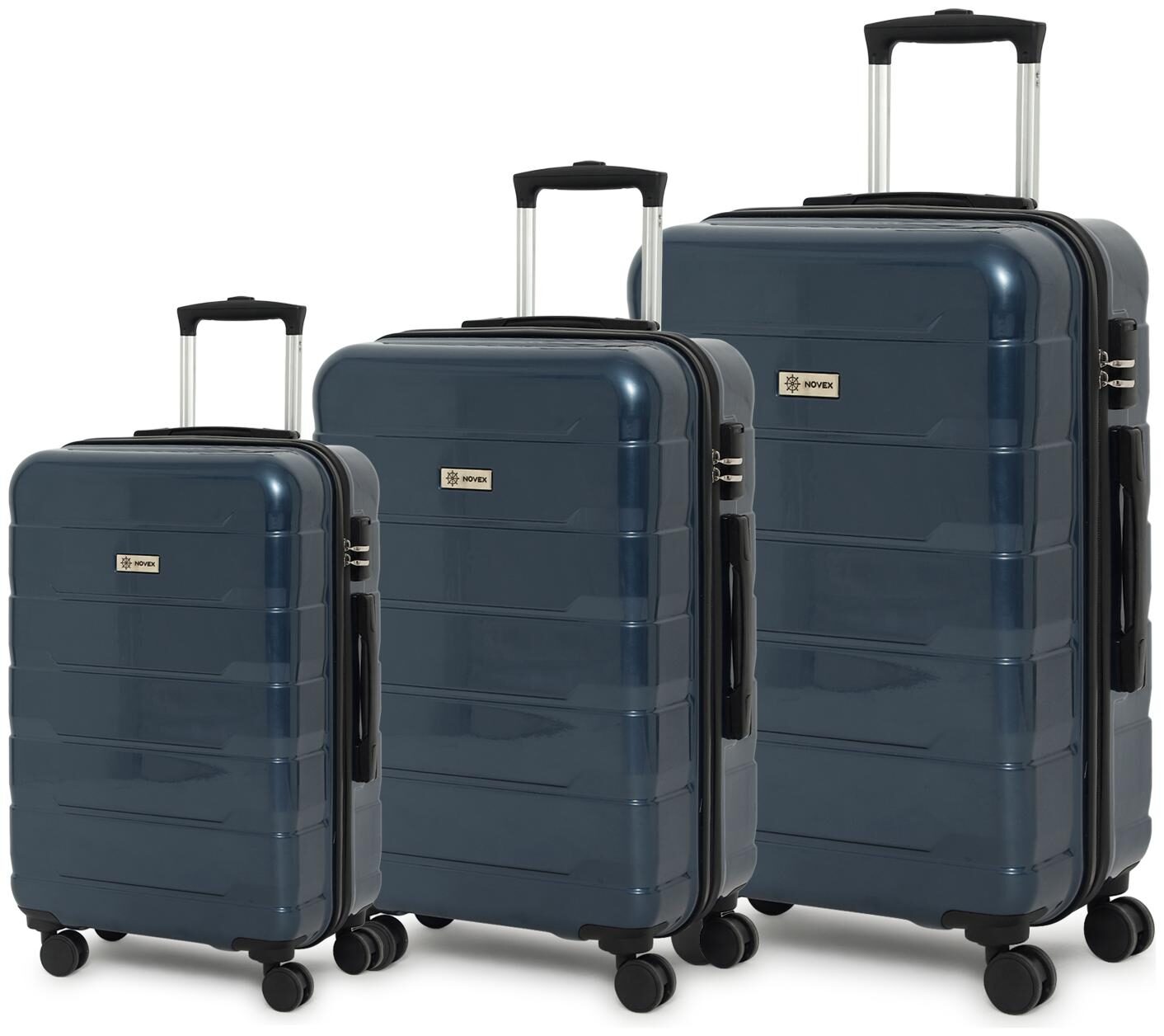 

Novex Dublin Cabin Medium Size Luggage Set ( Blue 4 Wheels )