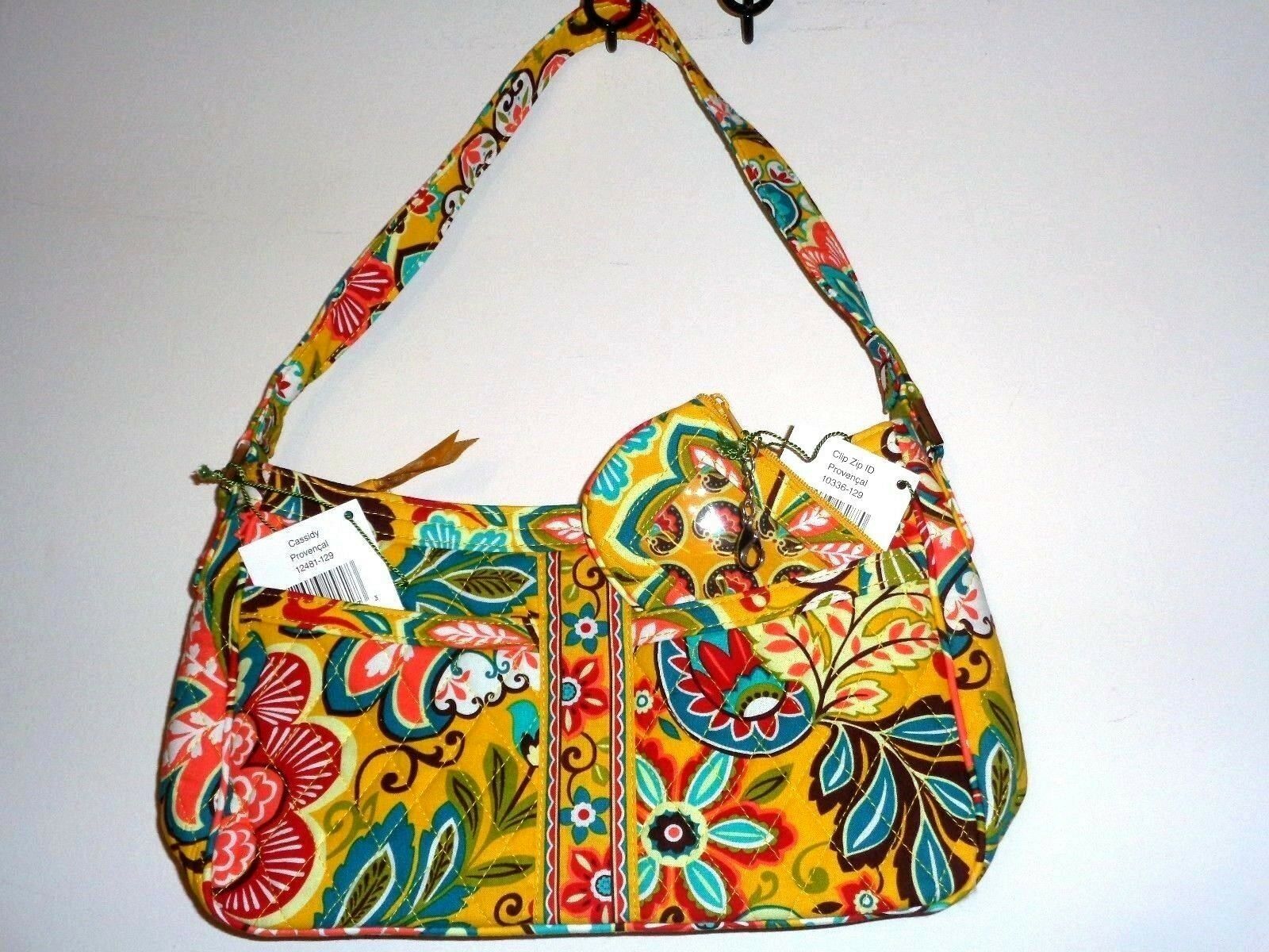 

NWT 2pc Vera Bradley CASSIDY Shoulder Bag Purse ID in PROVENCAL Yellow Floral
