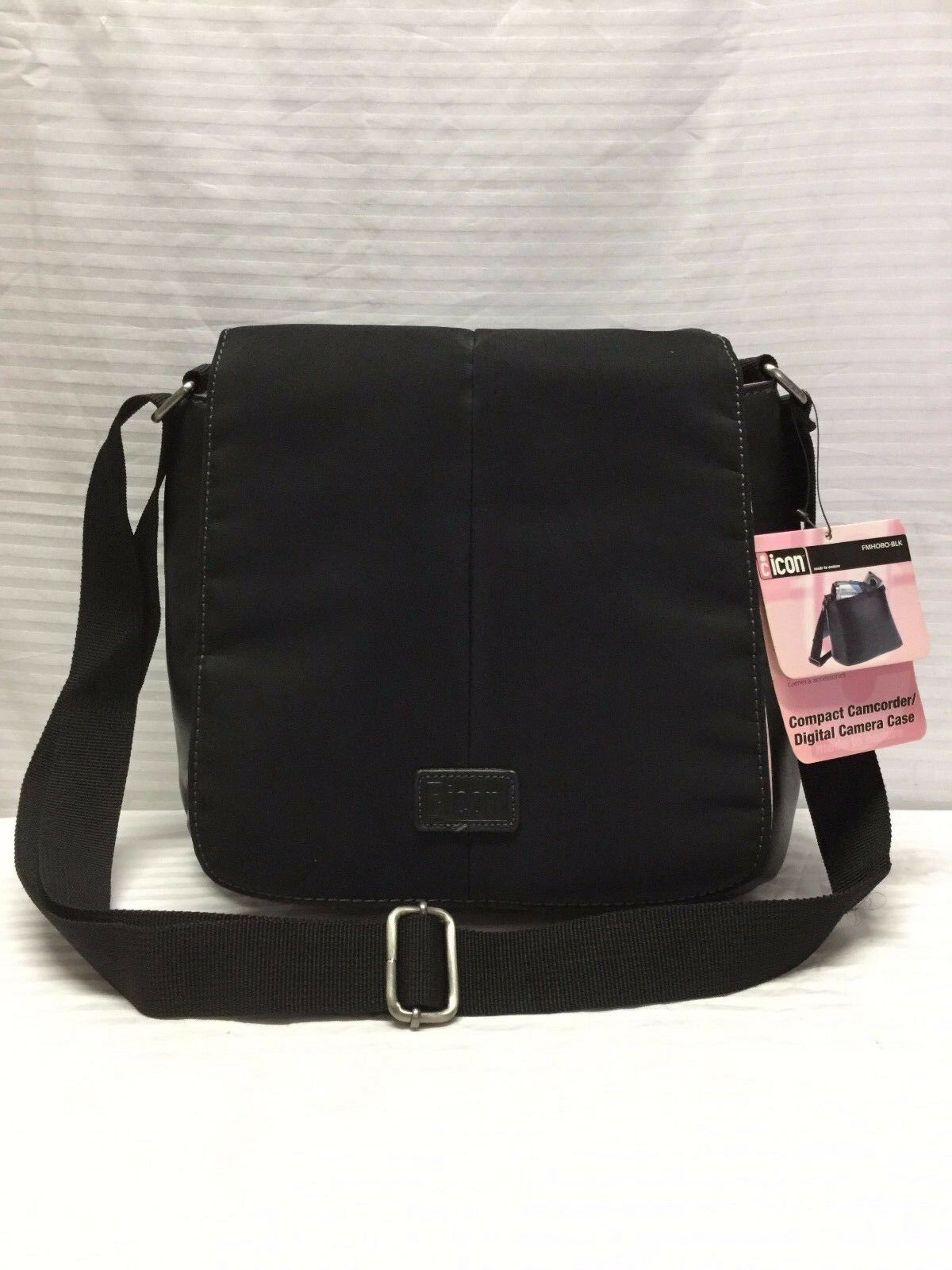 

NWT Black Nylon Camcorder Digital Camera Shoulder Bag Purse Bag
