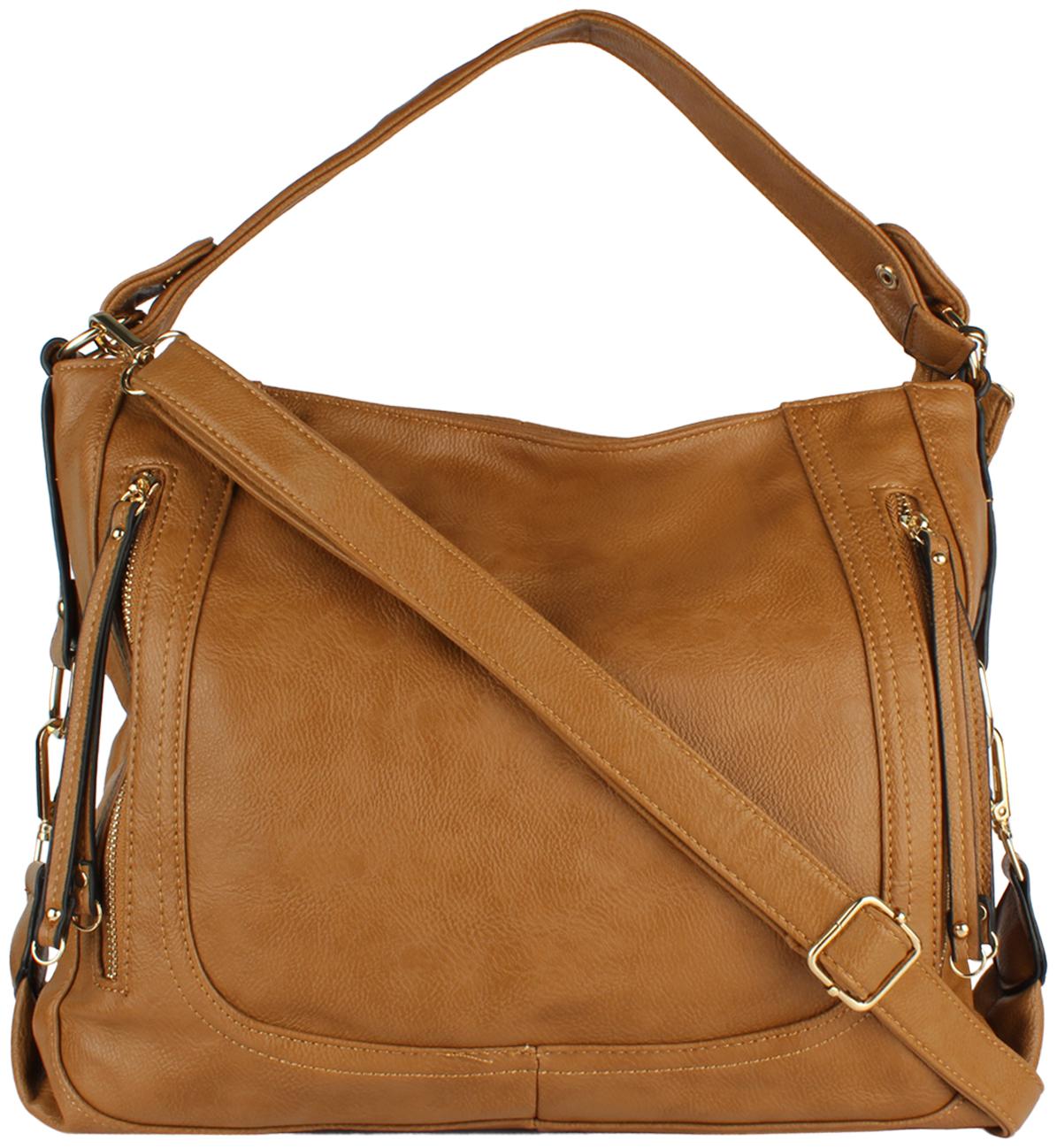 

Olive N Peach Brown PU Shoulder Bag