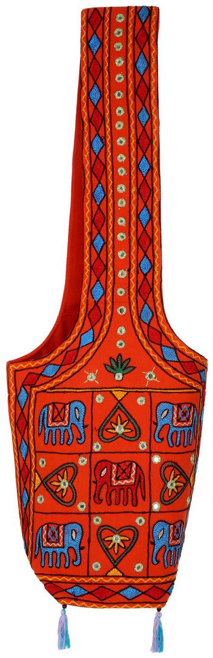 

Orange Blue Ethnic Sling Bag Mirror Work Cotton Sling Bags For Girls 15 X 8 X 17 Sling Bags For Women Girls Sling Bag By Rajrang