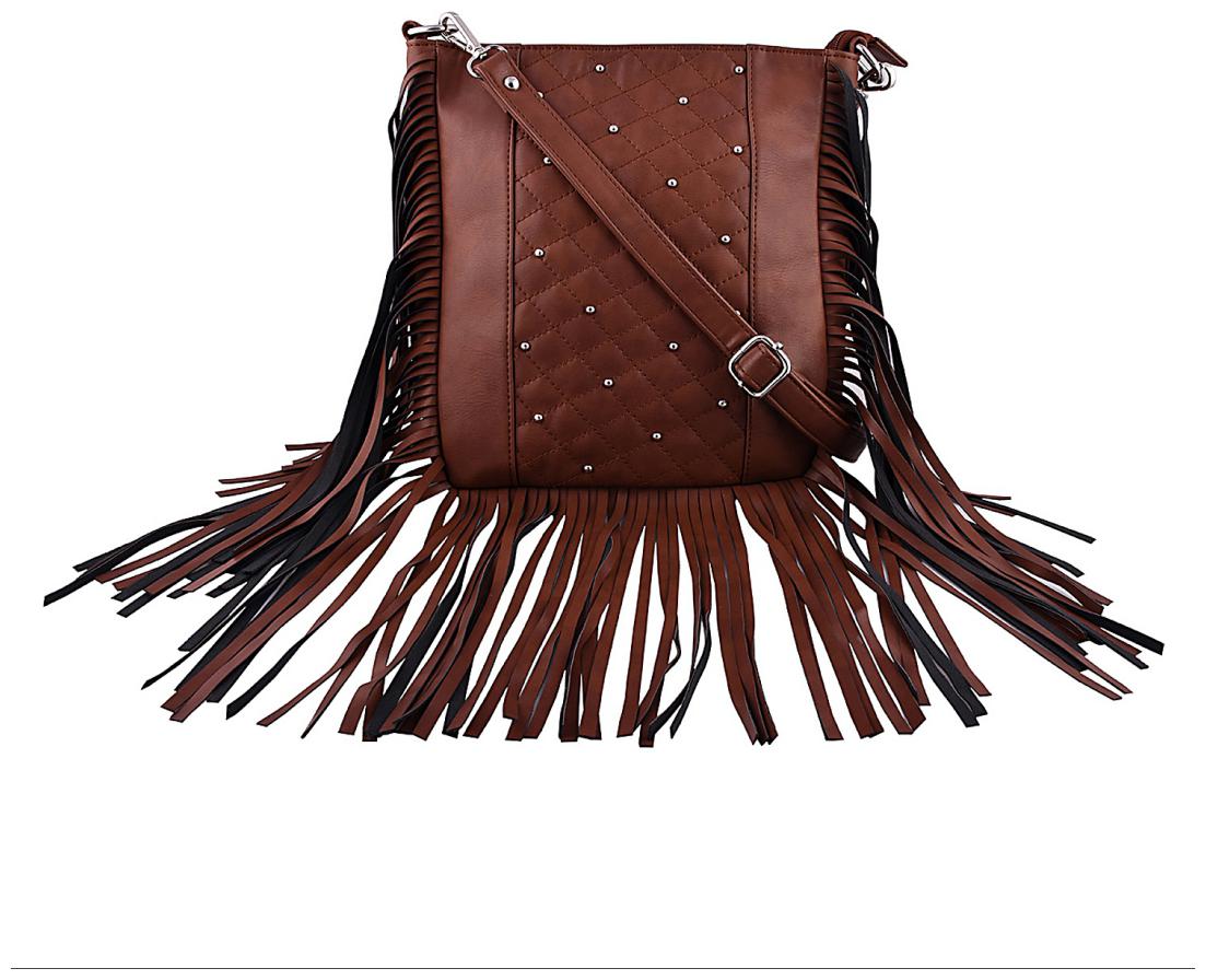 

Osaiz Brown PU Solid Sling Bag