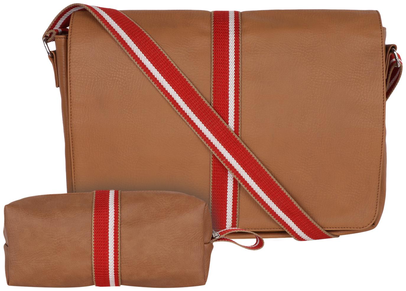 

Osaiz Brown PU Laptop Backpack