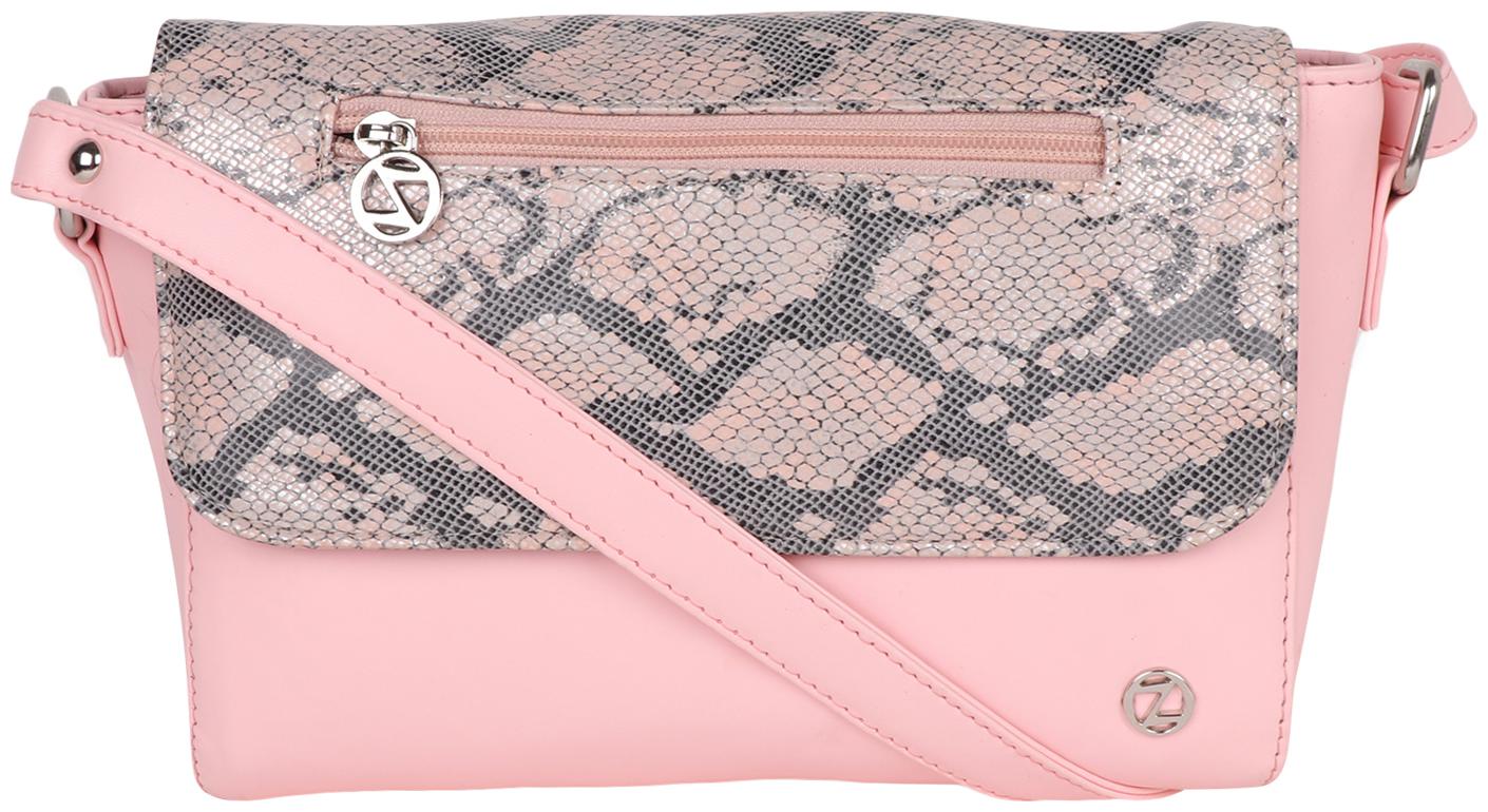 

Osaiz Pink PU Solid Sling Bag