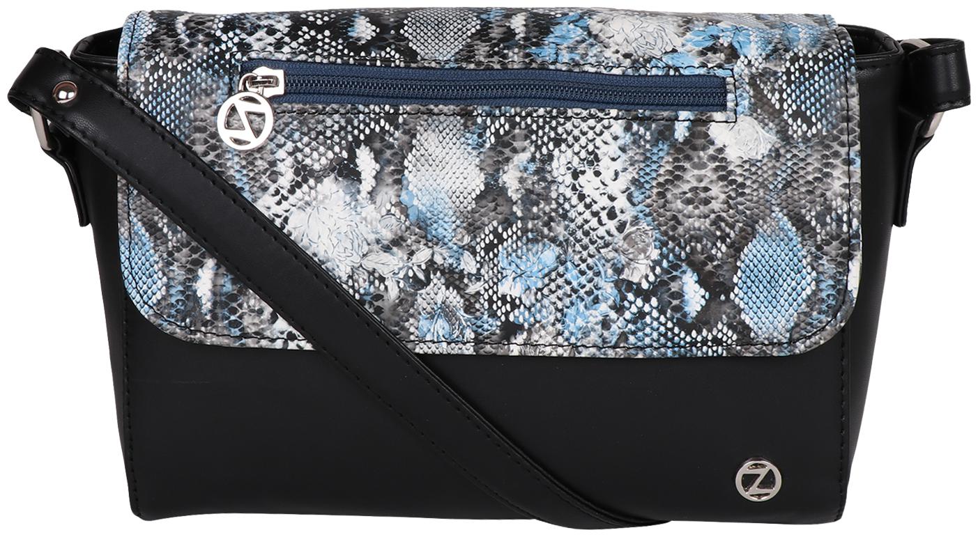 

Osaiz Black PU Solid Sling Bag