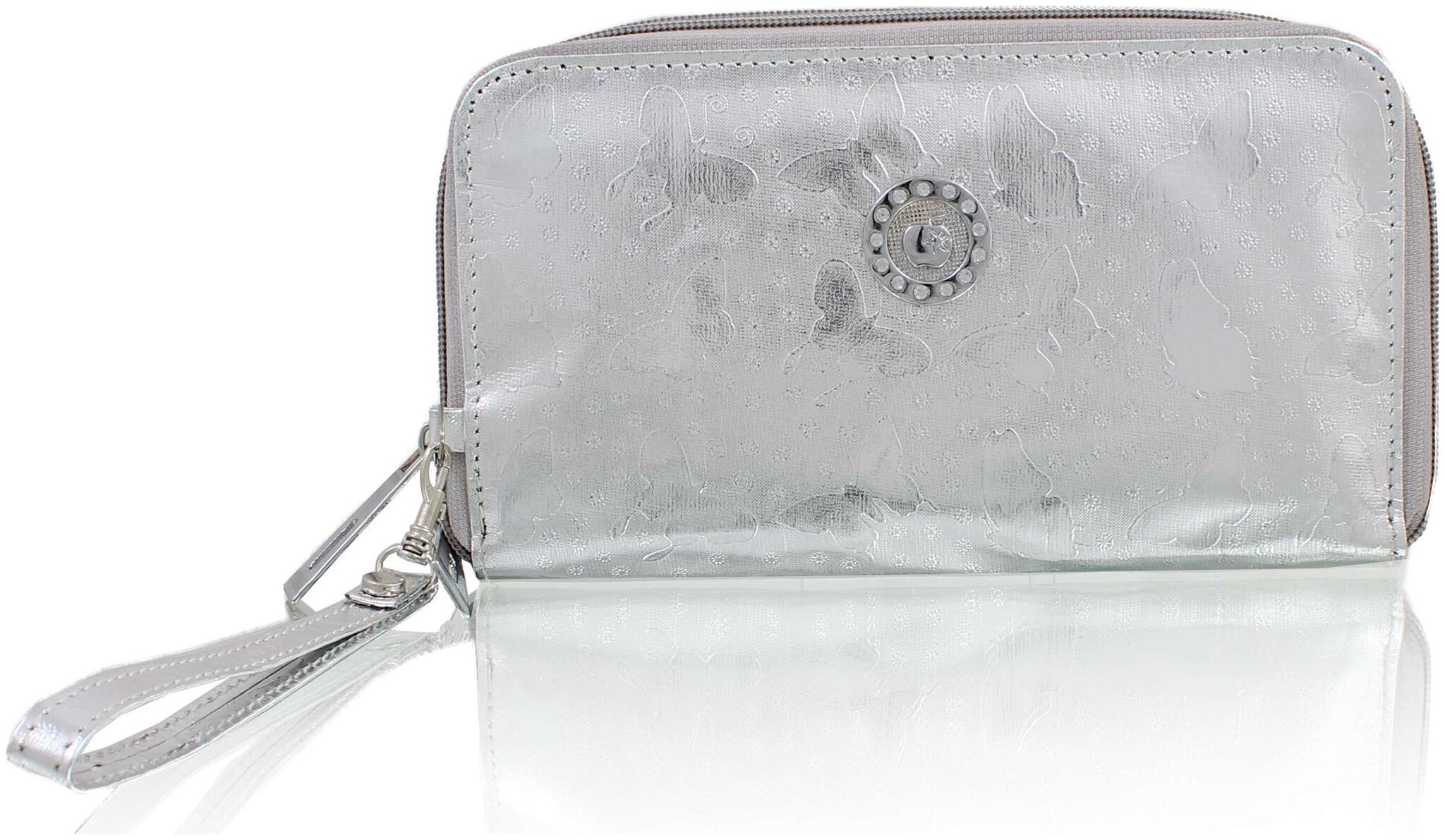 

P Y FASHION LADIES WRISTLET CLUTCH WITH SILVER COLOR