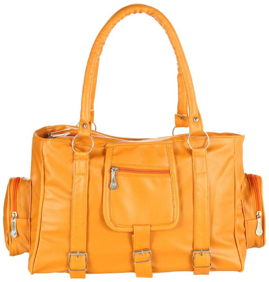 

Paras Fashion Yellow Faux Leather Handheld Bag