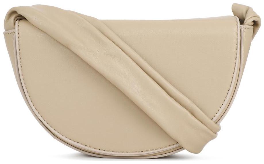 

People Beige PU Solid Sling Bag