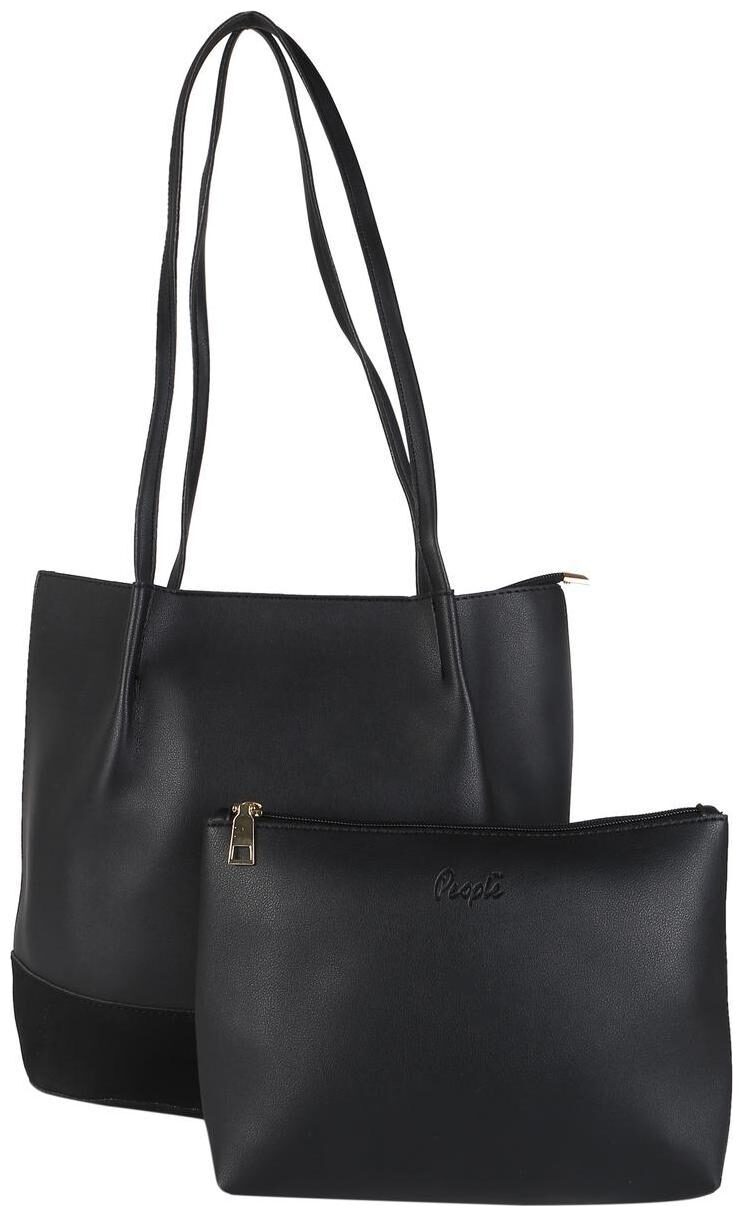 

People Black PU Shoulder Bag