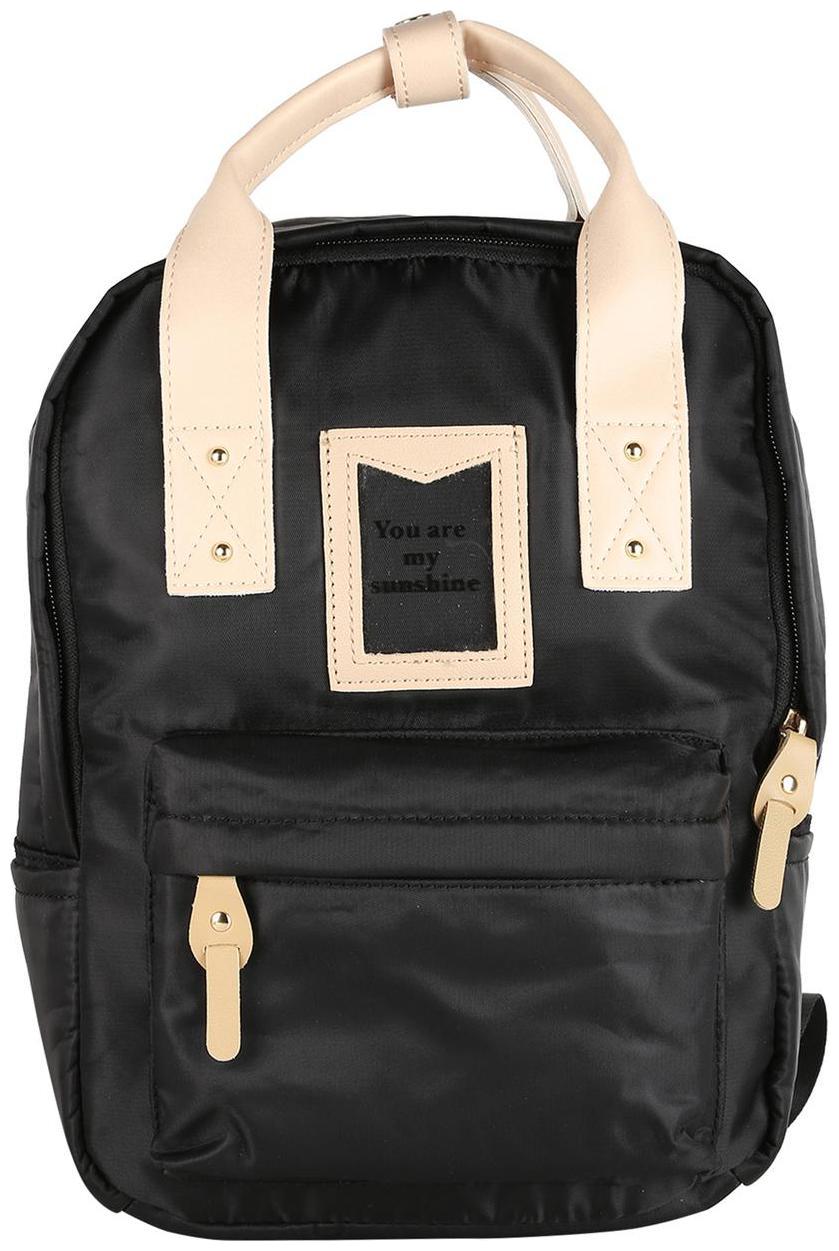 

People Black Nylon Backpack