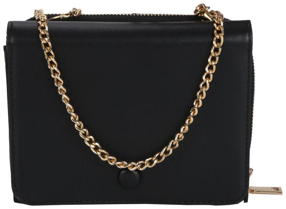 

People Black PU Solid Sling Bag