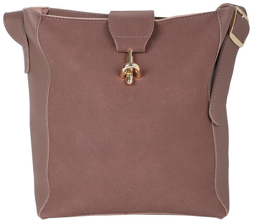 

People Pink PU Textured Sling Bag