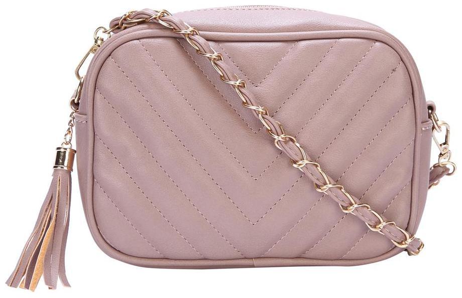 

People Pink PU Textured Sling Bag