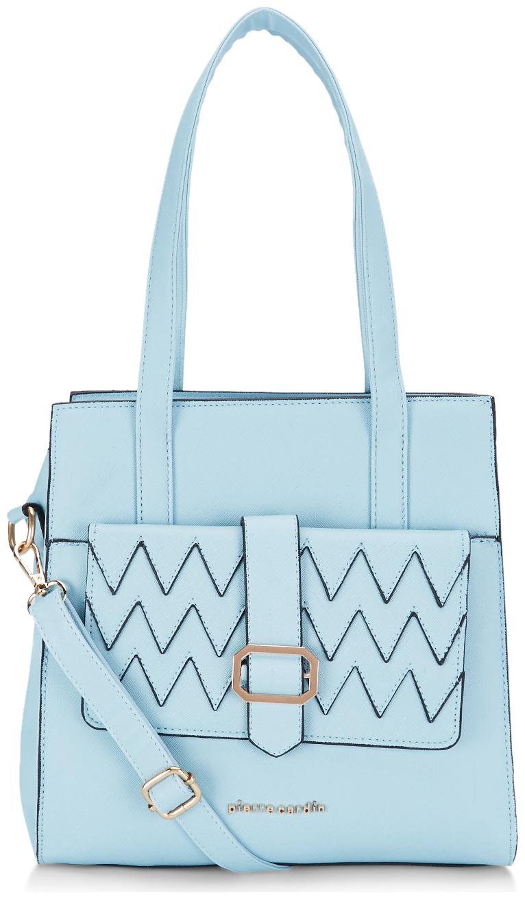 

Pierre Cardin Women Solid PU - Tote Bag Blue