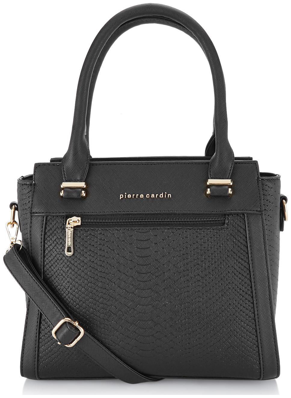 

Pierre Cardin Black PU Satchel