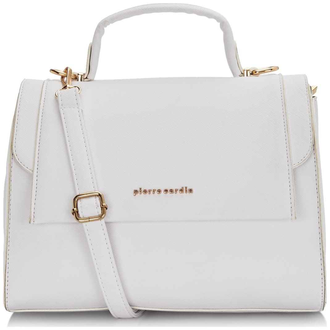 

Pierre Cardin White PU Satchel
