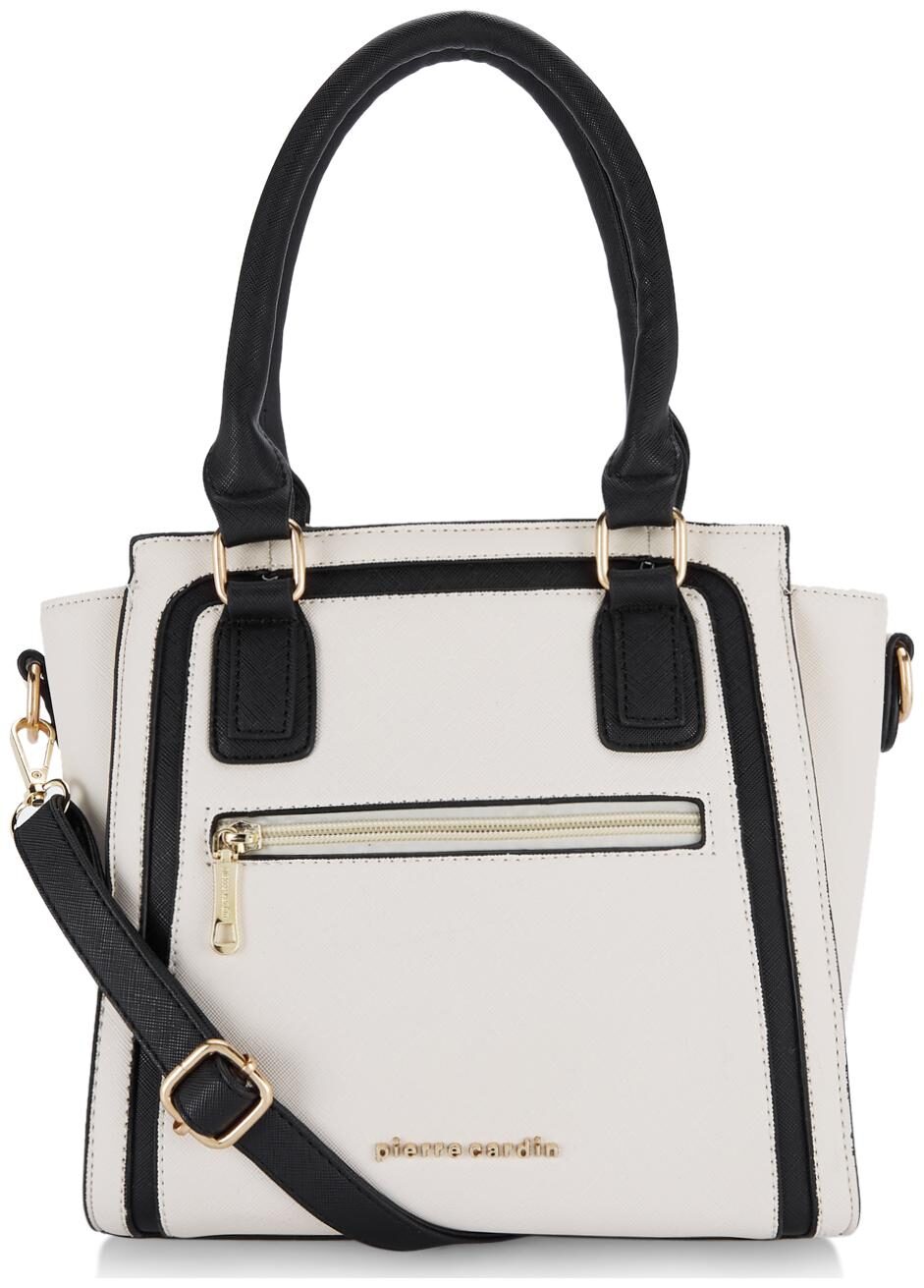 

Pierre Cardin White PU Satchel