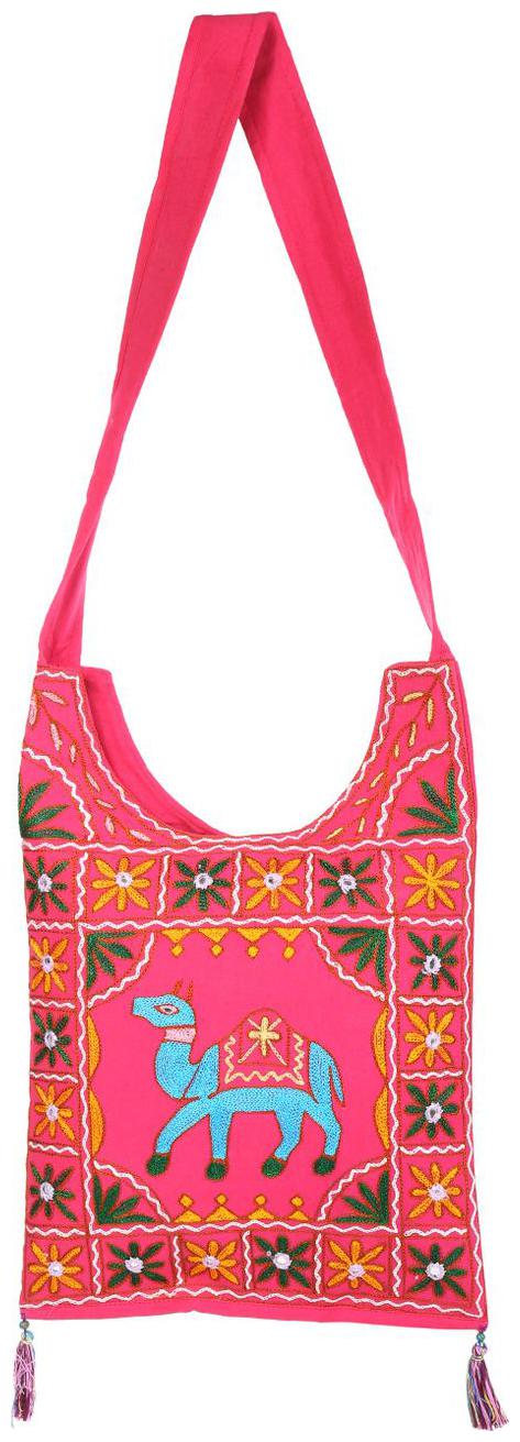 

Pink Blue Ethnic Sling Bag Mirror Work Cotton Sling Bags For Girls 14 X 0 5 X 19 Sling Bags For Women Camel Girls Sling Bag By Rajrang