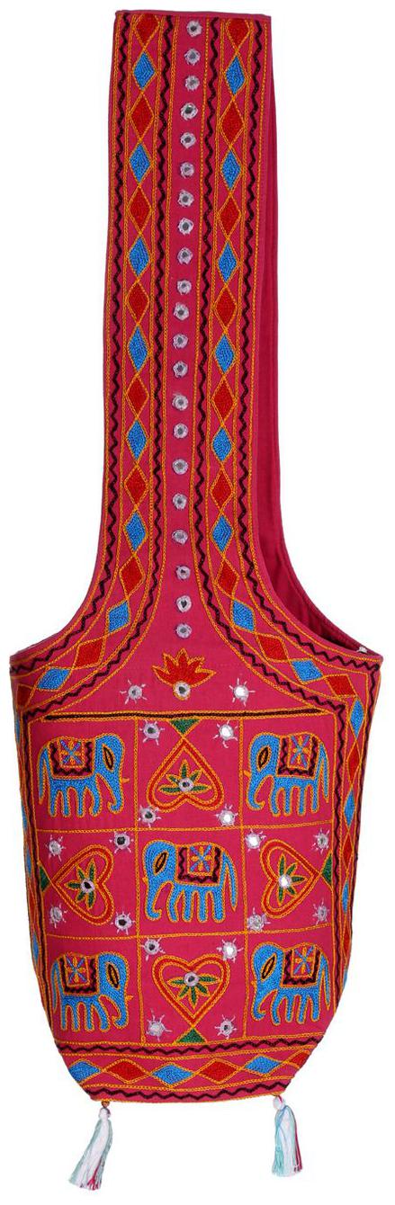 

Pink Blue Ethnic Sling Bag Mirror Work Cotton Sling Bags For Girls 15 X 8 X 17 Sling Bags For Women Girls Sling Bag By Rajrang