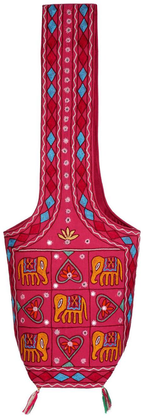 

Pink Brown Ethnic Sling Bag Mirror Work Cotton Sling Bags For Girls 15 X 8 X 17 Sling Bags For Women Girls Sling Bag By Rajrang