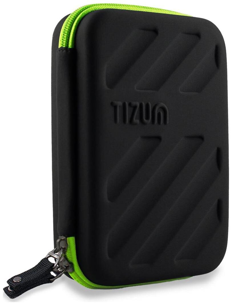 

Portable Universal Electronics Travel Organizer Multipurpose Pouch for Electronics Accessories and Cosmetic Makeup - Rugged Shock Proof Water Resistant (Black)