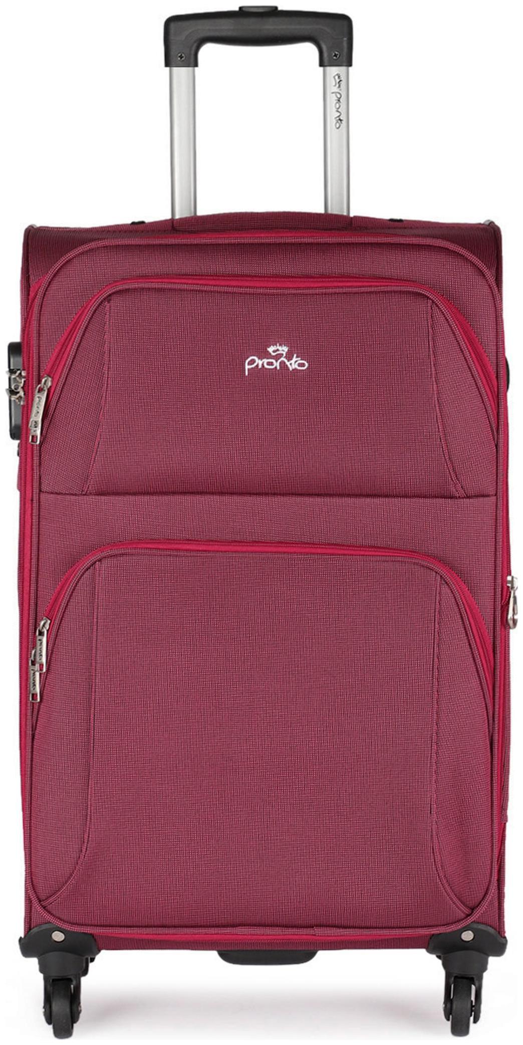 

Pronto Cabin Size Soft Luggage Bag ( Red 4 Wheels )