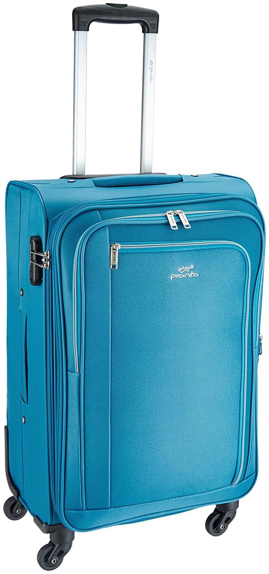 

Pronto Large Size Soft Luggage Bag ( Blue 4 Wheels )