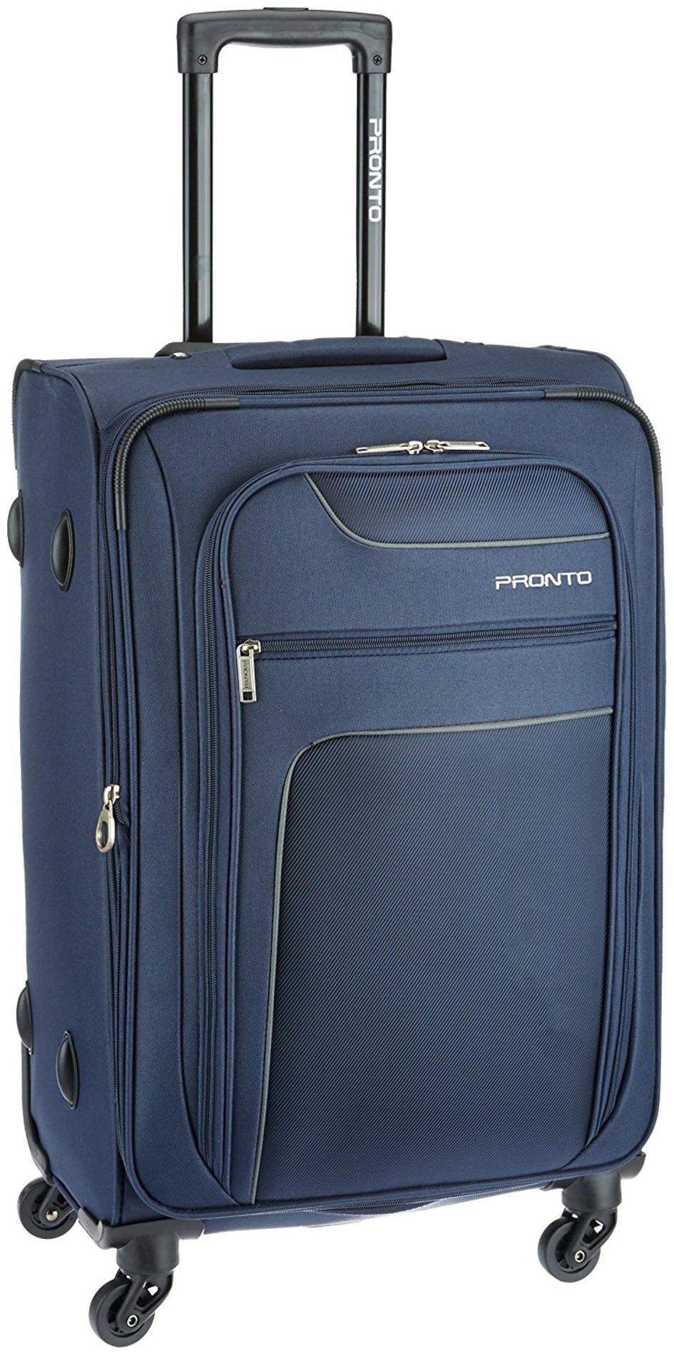 

Pronto Large Size Soft Luggage Bag ( Blue 4 Wheels )