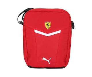 Puma Uni Ferrari Fanwear Portable Red Polyester Sling Bag Puma Uni Ferrari Fanwear Portable Red Polyester Sling Bag
