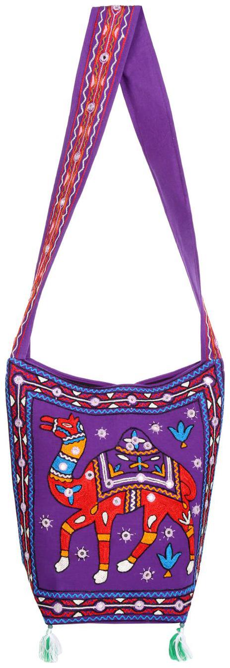 

Rajrang Purple PU Solid Sling Bag
