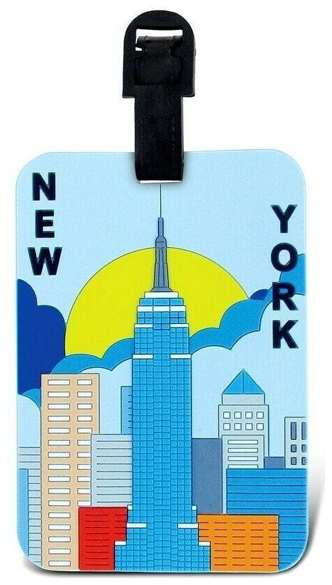 

Puzzled New York Plastic Luggage Tag Multi-color