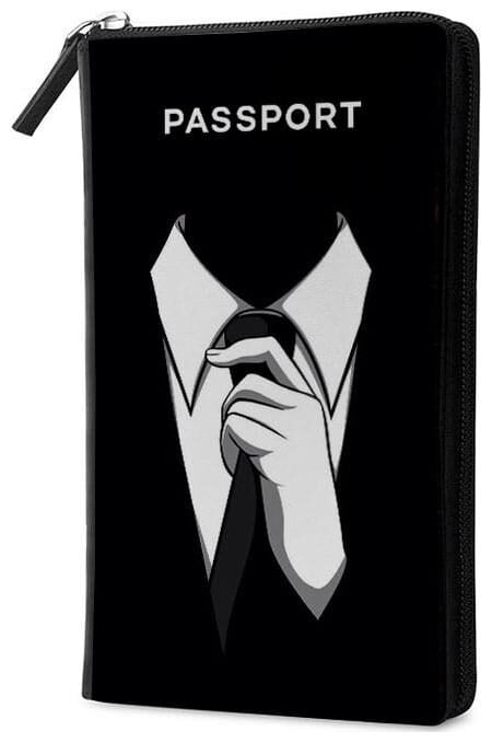 

Qrioh Anonymous Travel Multi Passport Holder Zipper Wallet