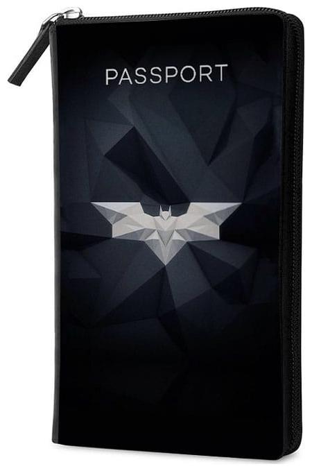 

Qrioh Black Prism Art Travel Multi Passport Holder Zipper Wallet