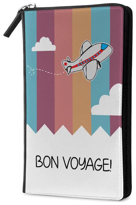 

Qrioh Fly High Travel Multi Passport Holder Zipper Wallet