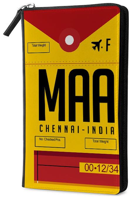 

Qrioh MAA Travel Multi Passport Holder Zipper Wallet