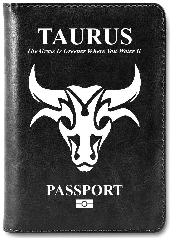 

Qrioh Passport Holder Travel Wallet for Men Women - White Bull