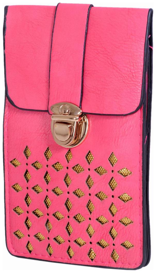 

Ratash Pink Faux Leather Solid Sling Bag