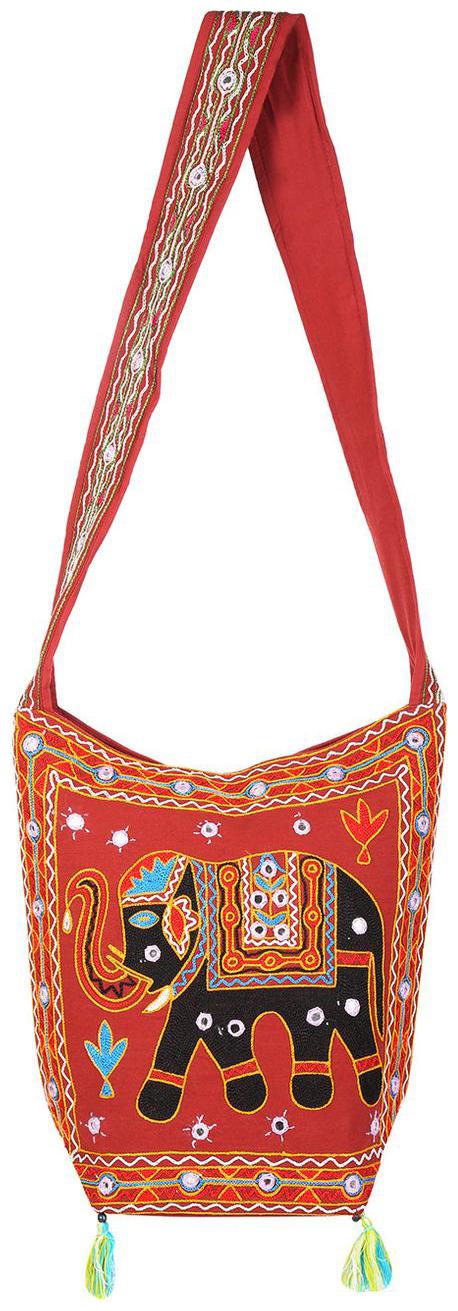 

Red Black Ethnic Sling Bag Mirror Work Cotton Sling Bags For Girls 15 X 7 X 15 Sling Bags For Women Girls Sling Bag By Rajrang
