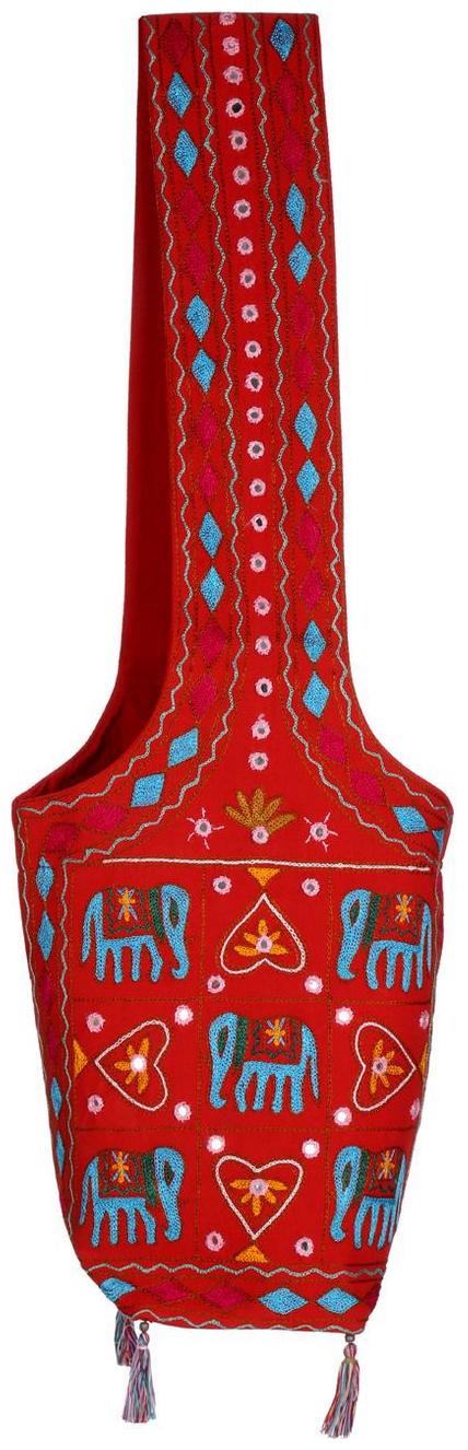 

Red Blue Ethnic Sling Bag Mirror Work Cotton Sling Bags For Girls 15 X 8 X 17 Sling Bags For Women Girls Sling Bag By Rajrang