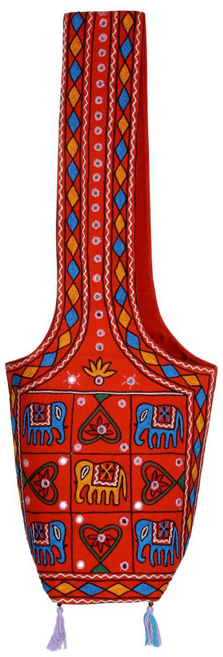 

Red Blue Ethnic Sling Bag Mirror Work Cotton Sling Bags For Girls 15 X 8 X 17 Sling Bags For Women Girls Sling Bag By Rajrang