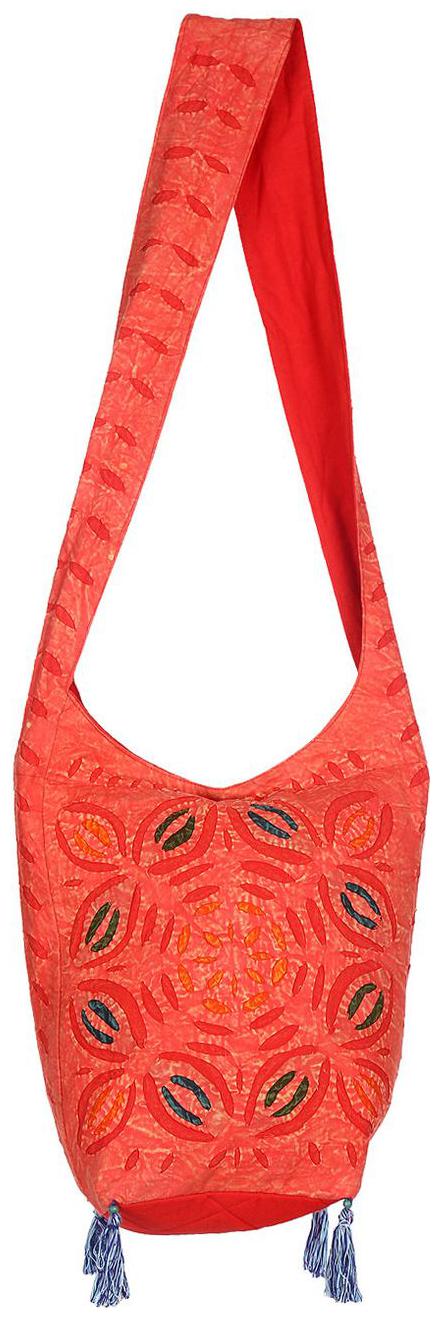 

Red Red Ethnic Sling Bag Applique Work Cotton Sling Bags For Girls 15 X 7 X 14 Sling Bags For Women Floral Girls Sling Bag By Rajrang